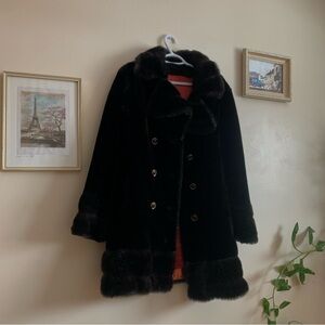 Vintage black fur coat